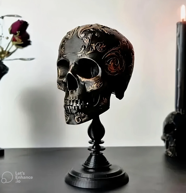 Skull Silicone Mold – For Resin, Hard Plaster, Beeswax Candle | 11 in