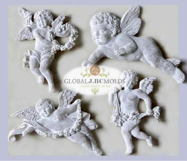 angel Set Mold Polymer Clay Cake Border Mold Soap Molds Resin Cake Decorating Tools