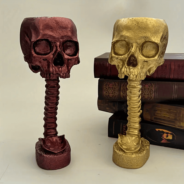 12 in skull Resin, plaster, soap,beeswax candle mold