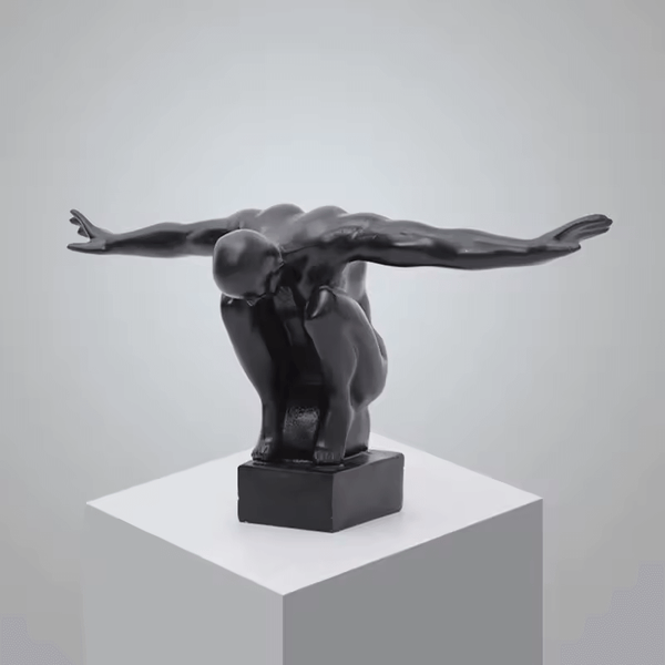  Making a powerful diver figure with arms extended using white silicone mold – for resin, plaster, soap, candle