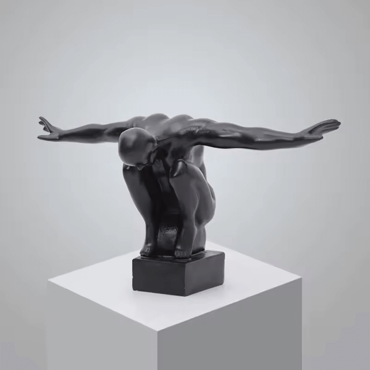  Making a powerful diver figure with arms extended using white silicone mold – for resin, plaster, soap, candle