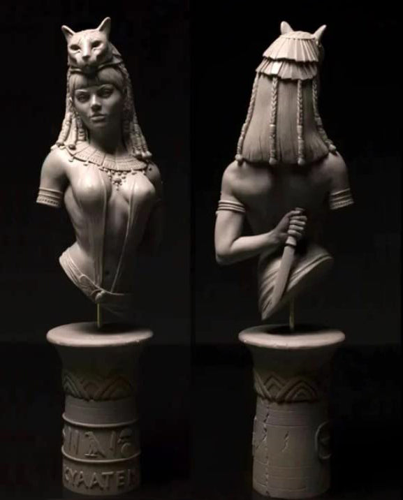 Egyptian Cat Goddess Bastet mold 3-0 ,Resin, gypsum, soap, candle mold