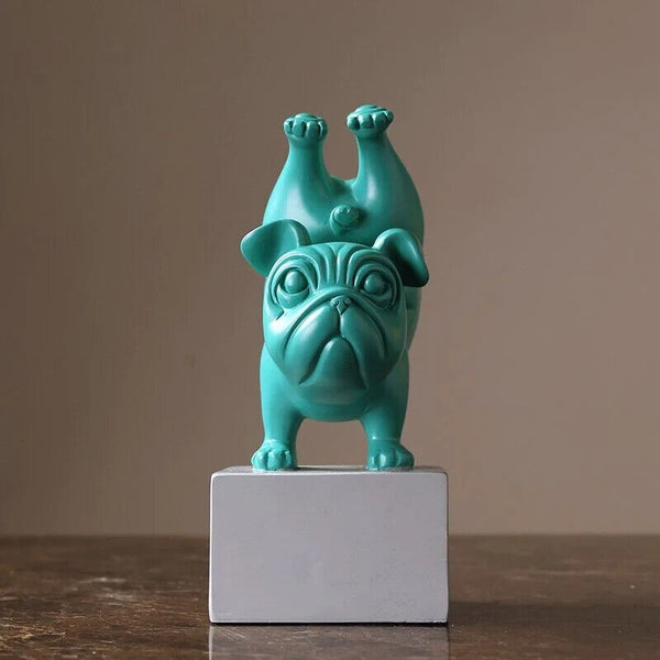 Resin, plaster, beeswax candle, soap mold  Lovely Yoga French Bulldog 01