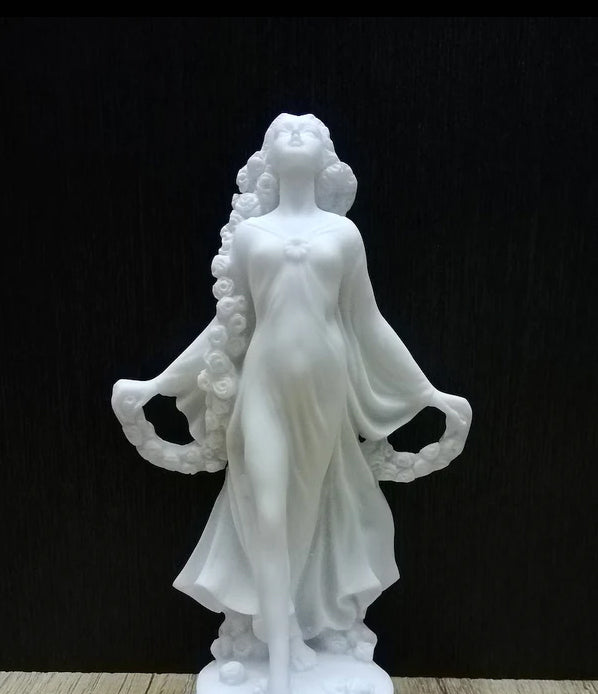 Resin, gypsum, soap, beeswax candle mold Persephone Goddess silicone mold