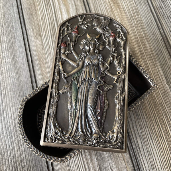 Resin, plaster, candle, soap ,clay mold Hecate Goddess box mold 2 parts