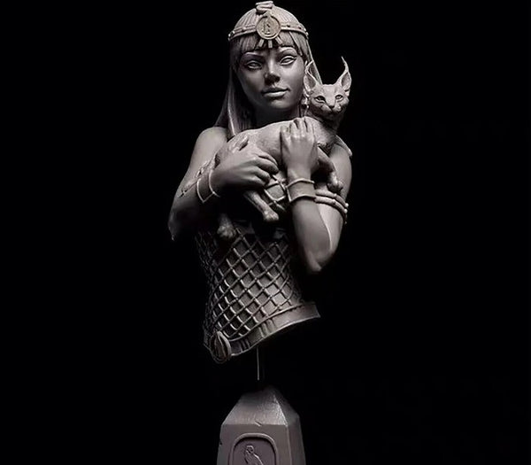 Resin mold Egyptian Cat Goddess mold Female Beauty Girl Bust mold