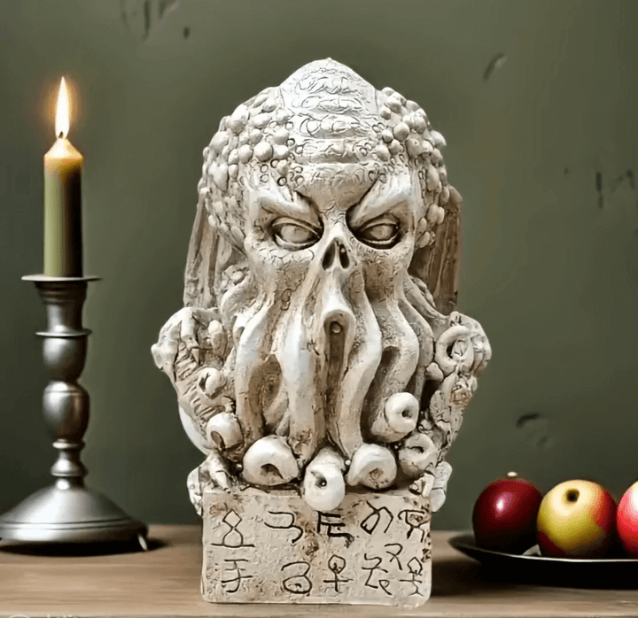 Highly detailed Cthulhu skull with tentacles and carved base – ideal for Resin and Candle Making