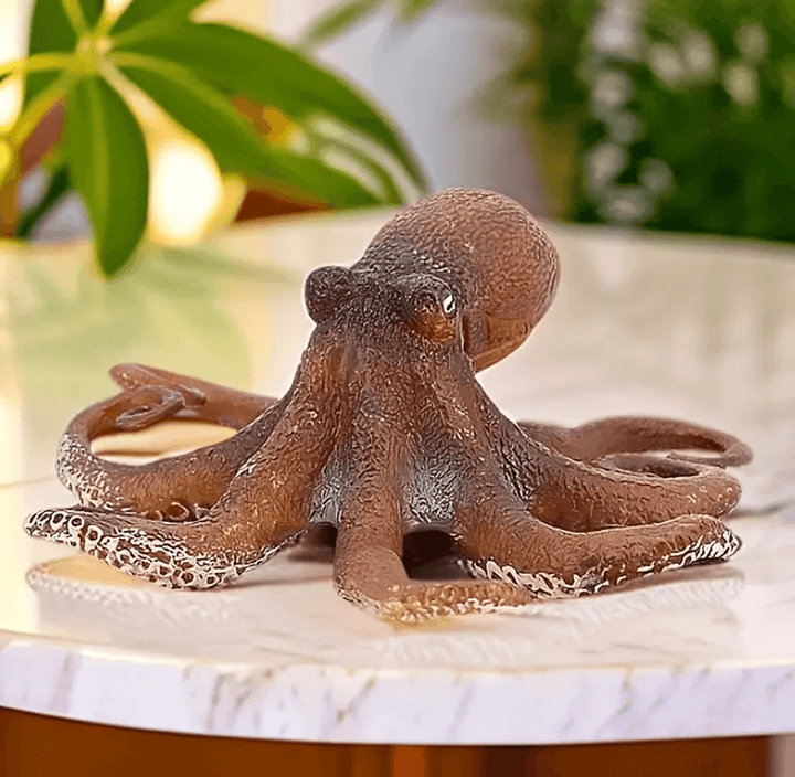 Realistic octopus figure with detailed tentacles and lifelike skin texture, created using silicone mold – perfect for Resin Making