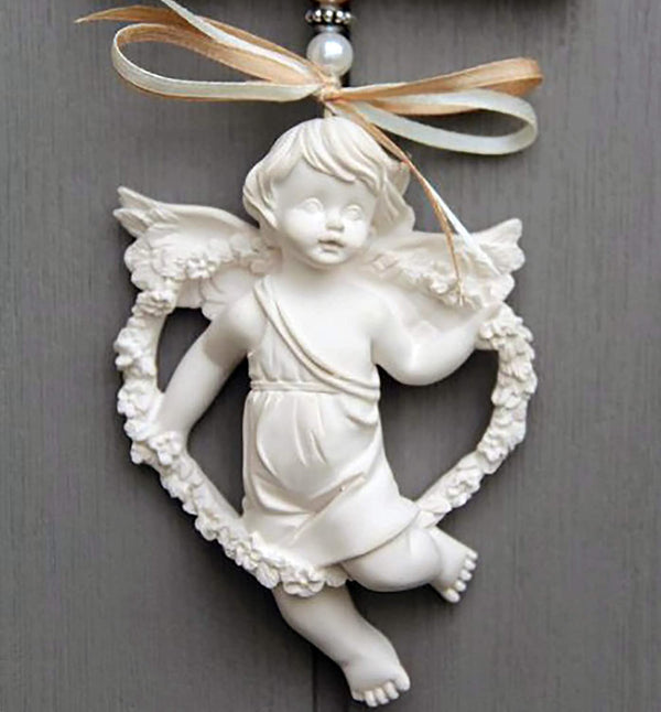 1 piece Cherub w/Heart mold,Sugarcraft Moulds Polymer Clay Cake Border Mould Soap Molds Resin Candy Chocolate Cake Decorating Tools