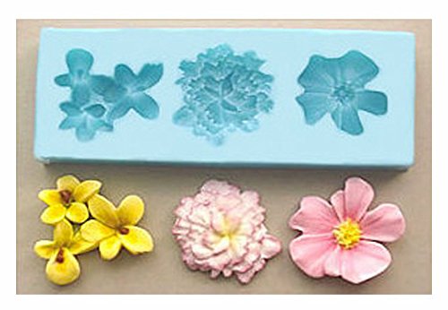 Medium Flower Set mold 46-5,Cake Decorating Supplies, Fondant Mold