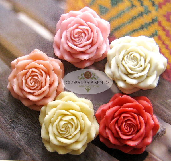 Sugarcraft Molds Polymer Clay Cake Border Mold Soap Molds Resin Candy Chocolate Cake Decorating Tools 4peice rose mold