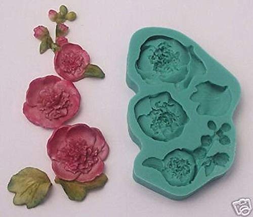 1 Piece Hollyhock Flower Mold 9097-44 Sugarcraft Molds Polymer Clay Cake Border Mold Soap Molds Resin Candy Chocolate Cake Decorating Tools