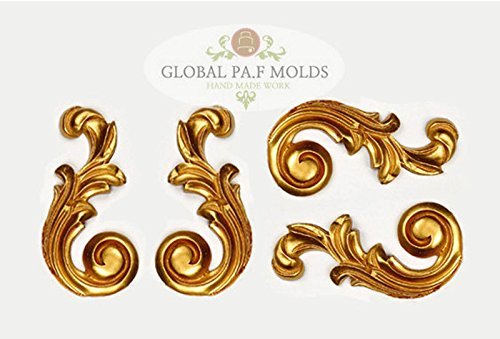 scroll mold Sugarcraft Molds Polymer Clay Cake Border Mold Soap Molds Resin Candy Chocolate Cake Decorating Tools