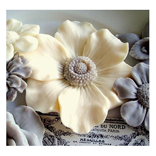 anemone mold 43-2,fondant cake molds chocolate soap candle moulds