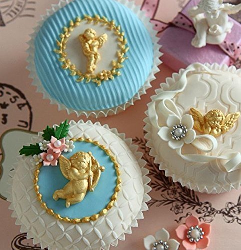 Sugarcraft Molds Polymer Clay Cake Border Mold Soap Molds Resin Candy Chocolate Cake Decorating Tools tiny cherubs mold