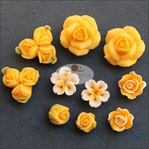 rose flower set mold 46-56 Sugarcraft Molds Polymer Clay Cake Border Mold Soap Molds Resin Candy Chocolate Cake Decorating Tools