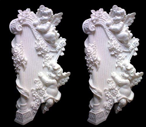 Cherub - Harp Mold 1 Piece Sugarcraft Molds Polymer Clay Cake Border Mold Soap Molds Resin Candy Chocolate Cake Decorating Tools
