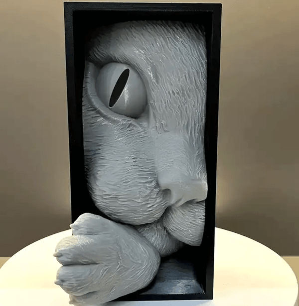  Detailed cat silicone mold, made from premium silicone for resin, soap, and candle casting.


