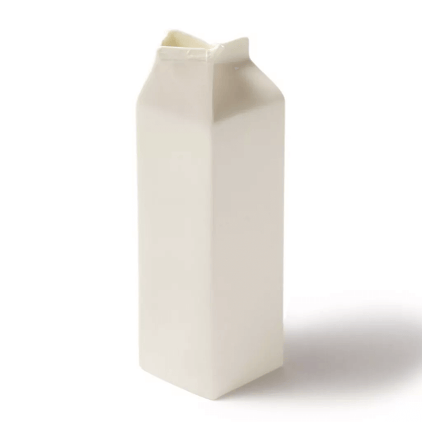 Milk carton silicone mold for resin, soap, plaster, and beeswax crafts, shown with finished product for reference.

