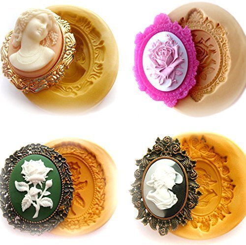 Sugarcraft Molds Polymer Clay Cake Border Mold Soap Molds Resin Candy Chocolate Cake Decorating Tools cameo set mold 3-4452