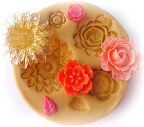 Sugarcraft Moulds Polymer Clay Cake Border Mold Soap Moulds Resin Candy Chocolate Cake Decorating Tools flower SET mould 4-2