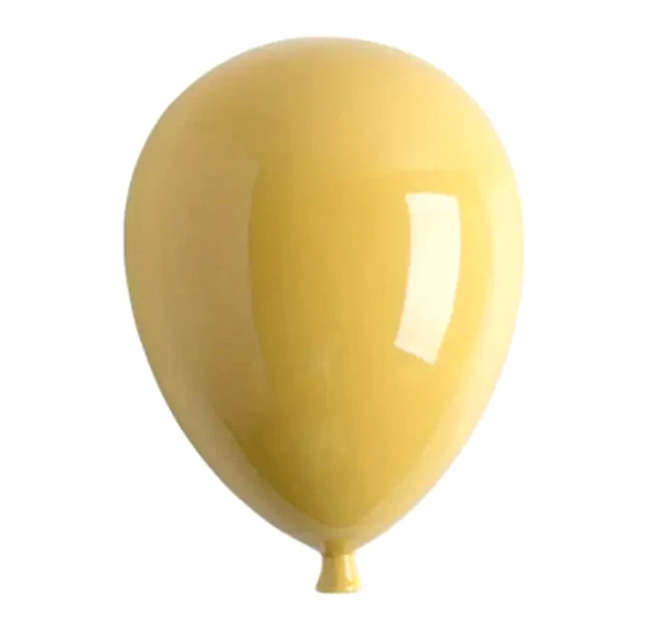 Silicone mold for balloon-shaped sculpture with glossy surface and rounded teardrop form, for resin or candle making