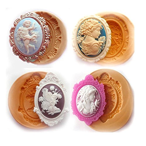 Cameo Set Mold Sugarcraft Molds Polymer Clay Cake Border Mold Soap Molds Resin Candy Chocolate Cake Decorating Tools