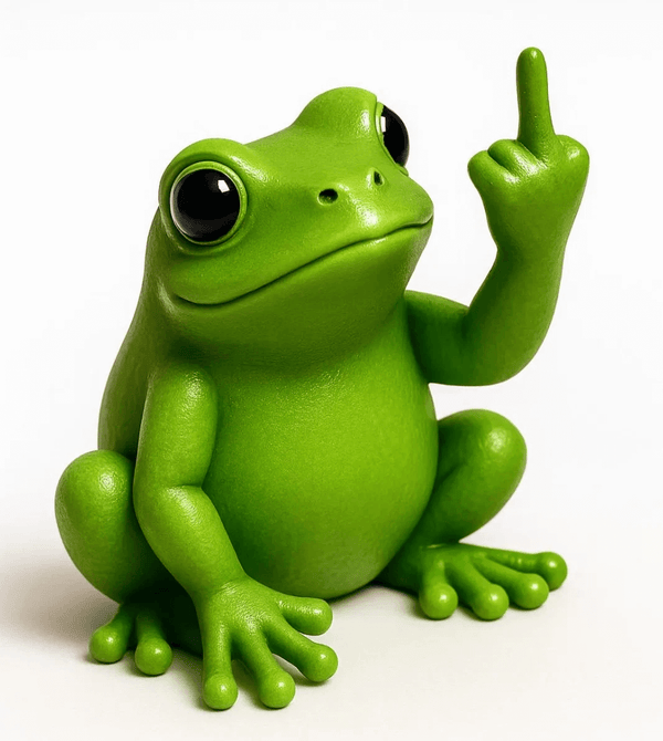 Making a small frog figurine with upright finger gesture using silicone mold for resin casting