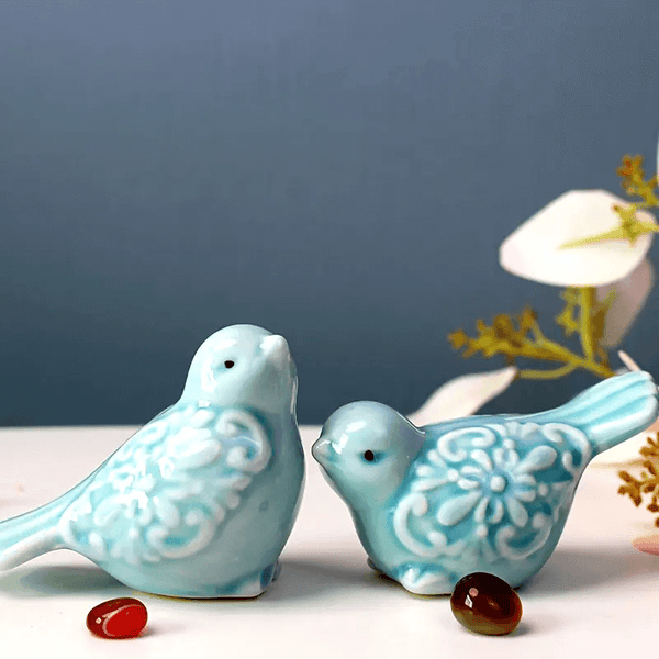  Set of two small bird silicone molds with floral embossing, made from premium silicone for resin casting.

