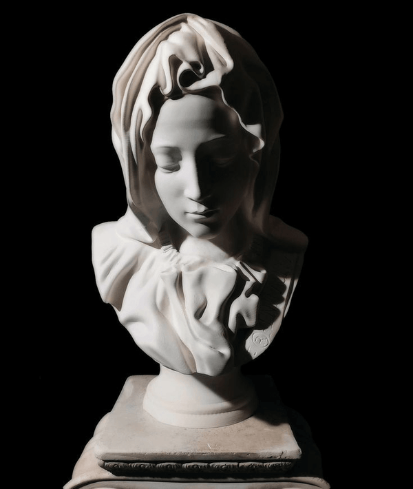 8 in Pieta Mary Bust Statue Resin, plaster, soap, candle mold