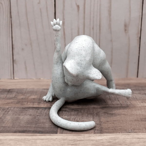 Large Attractive licking cat Resin, hard plaster,beeswax candle silicone mold