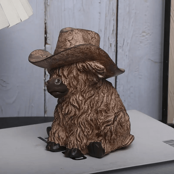 Highland Cow Cowboy Hat silicone mold Resin, plaster, soap, candle mold
