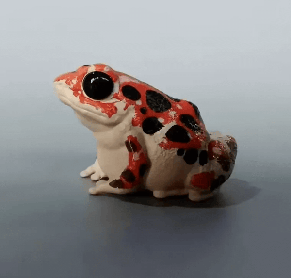 Small 2 pieces Oophaga Pumilio Frog Resin, plaster, soap, candle mold 0-9