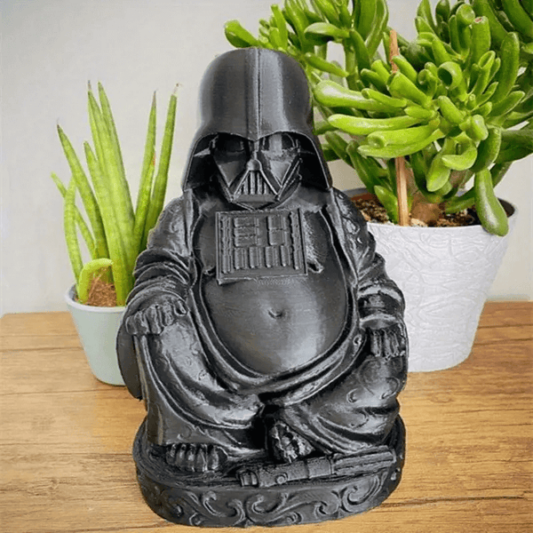 5.1 in Darth Vader Buddha mold Resin, plaster, soap, candle mold 80-9