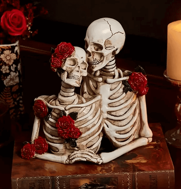 skull couple Resin, plaster, candle, soap mold 0-94