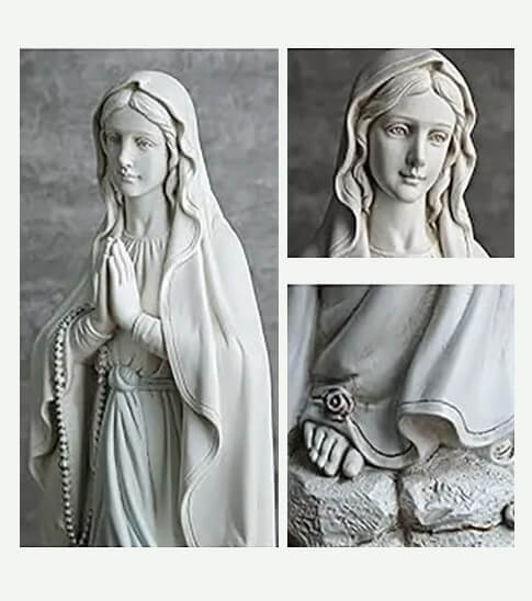 14.5 Virgin Mary Resin, plaster, candle, soap mold 0-9