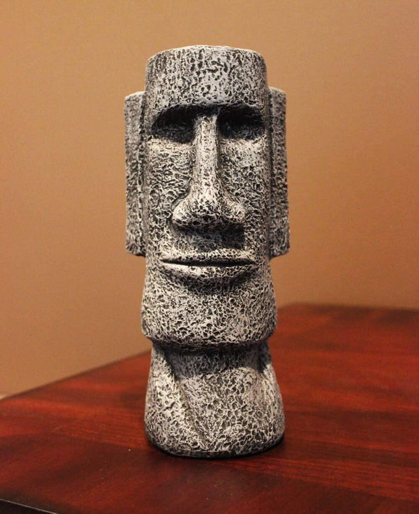 9 in  Moai Head Resin, plaster, soap, candle mold