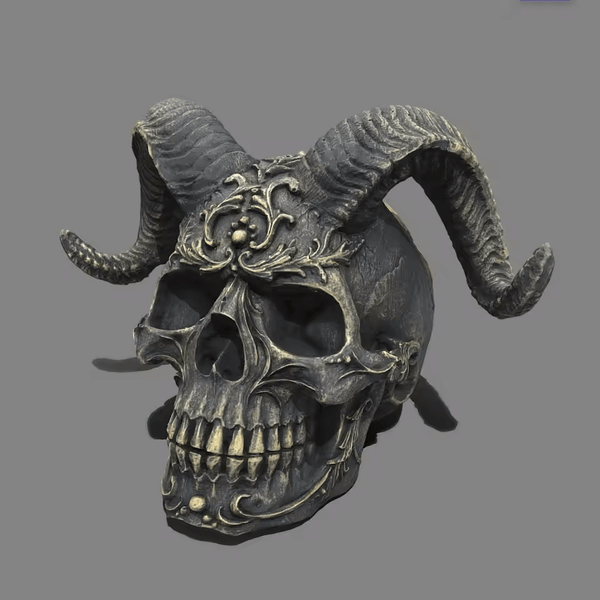 skull  Resin, hard plaster, soap, beeswax candle mold 0-956