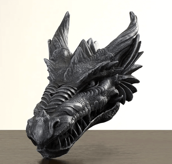 11 in dragon head Resin,hard plaster, beeswax candle mold