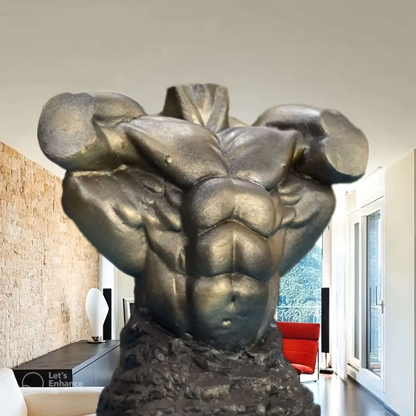  Making a muscular torso sculpture using a Hercules bodybuilder silicone mold for resin or candle casting – bold and powerful shape