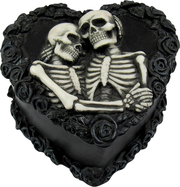 Skeleton couple silicone mold for gothic-style crafts, resin art, plaster, and candle making, perfect for Halloween and symbolic creations.

