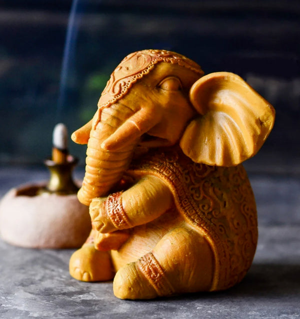 Resin, plaster, beeswax candle, soap mold Elephant Statue Ganesha Statue mold