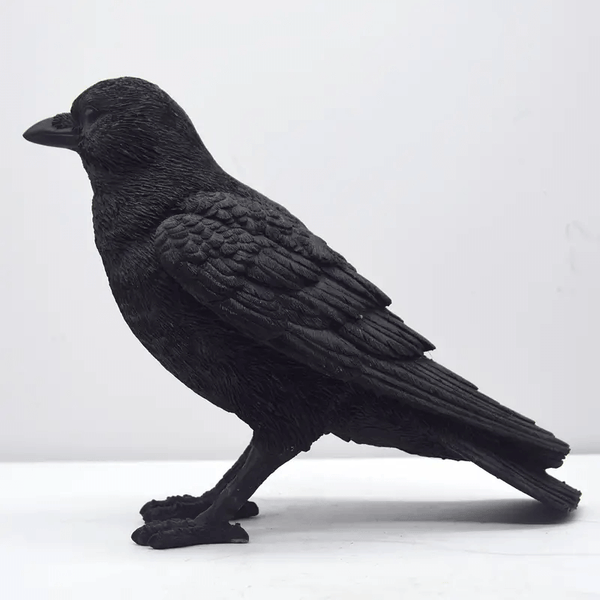 9.3 in Realistic Raven Resin, hard plaster,beeswax candle silicone mold