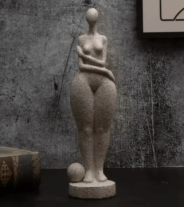  Full-figured female body mold with graceful curves, made from premium silicone for crafting resin, soap, and candle products.

