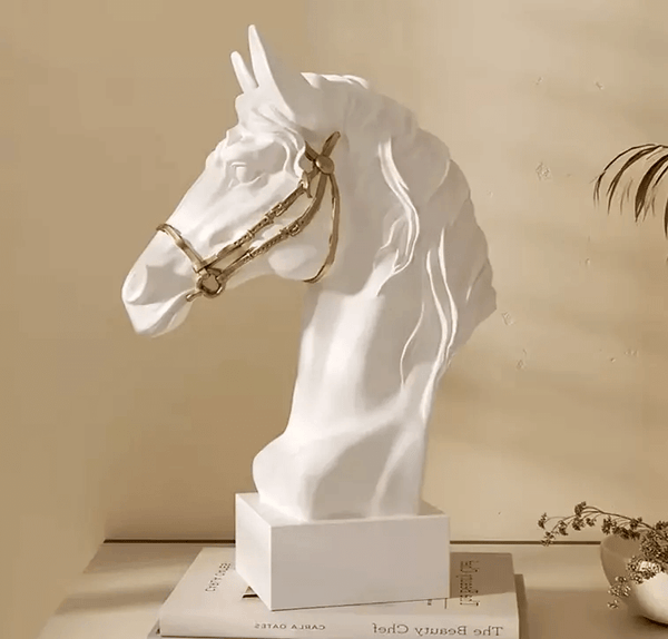 12 in Horse head sculpture Resin, plaster, soap, candle silicone mold 9-9