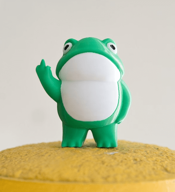 Rebellious Frog mold Resin, plaster, soap, candle mold 0-87