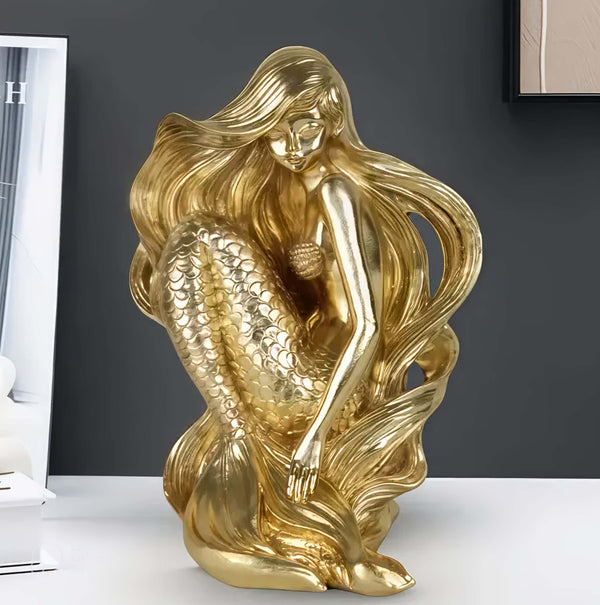 Mermaid Statue Silicone Mold – For Resin, Plaster, Soap, Candle | 7.5 in