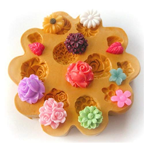 Sugarcraft Mold Polymer Clay Cake Border Mold Soap Molds Resin Candy Chocolate Cake Decorating Tools tiny flowers MOLD