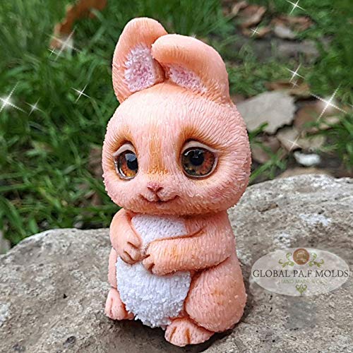 Soap Molds Polymer Clay Molds Cake Decorating Tool Resin mould 3d bunny soap mold