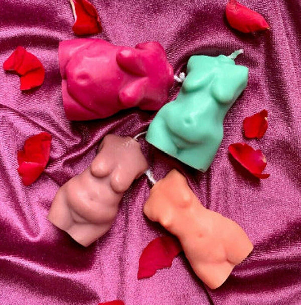 Resin, plaster,soap mold,candle mold Plus size Woman torso silicone mold set 4 molds